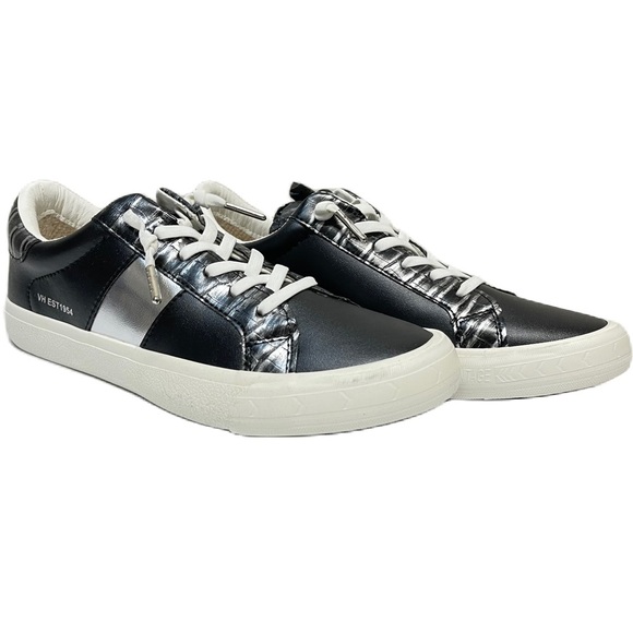 Vintage Havana Dina Lace Up white pewter Sneakers Size 8.5 New in Box - Picture 2 of 7